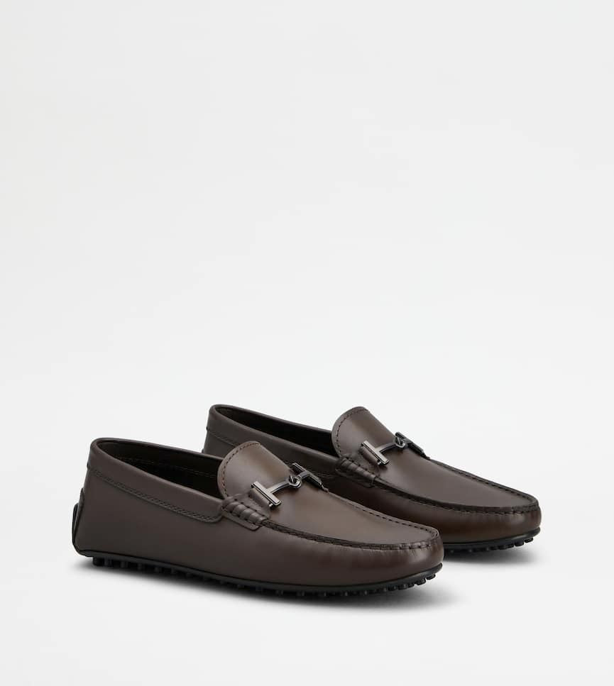 TOD'S Smooth Calfskin Loafers for Men - Brown