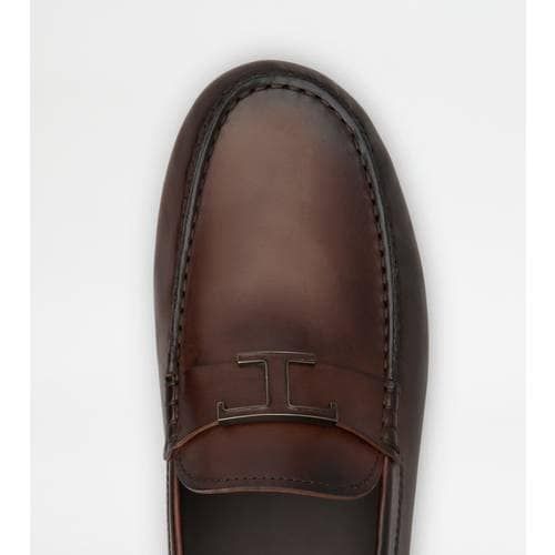 Bronze Moccasins for Men - SS24 Calf Leather Lace-Ups & Loafers