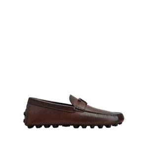 TOD'S Bronze Moccasins for Men - SS24 Calf Leather Lace-Ups & Loafers