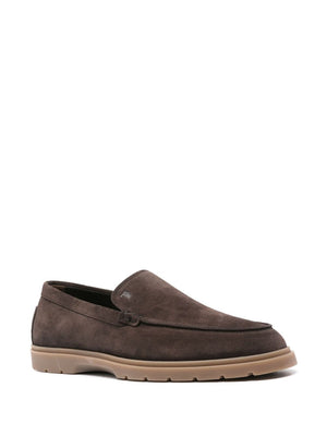 TOD'S Men's Suede Slip-Ons - Cedar Brown