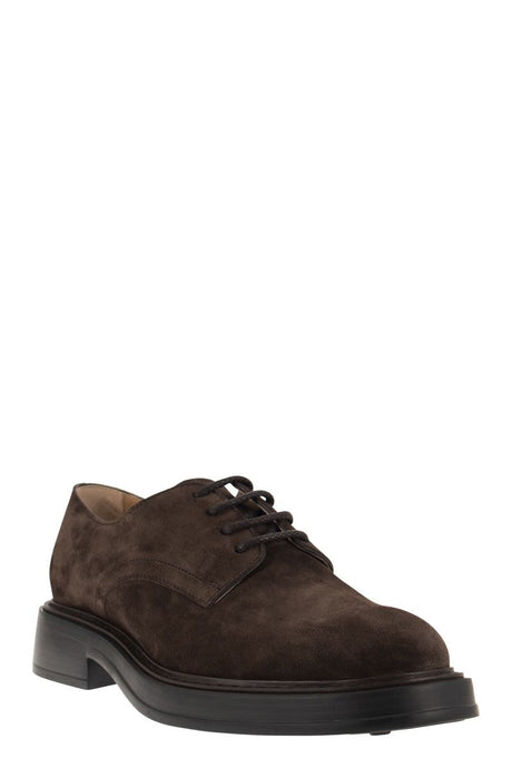 TOD'S 23FW Men's Brown Laced Up Shoes