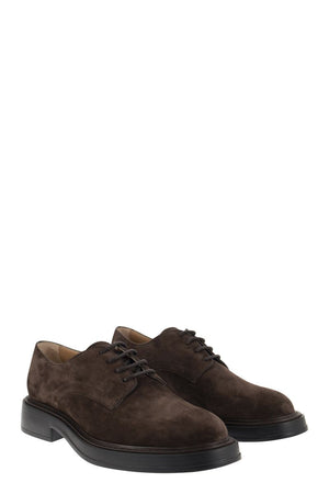 TOD'S 23FW Men's Brown Laced Up Shoes