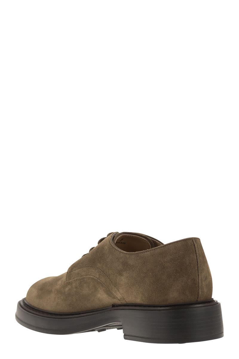 TOD'S Suede Lace-Up Derby Dress Shoes