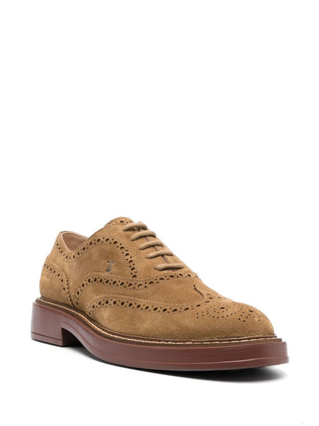 TOD'S Classic Men's Lace-Up Carshoes in Suede