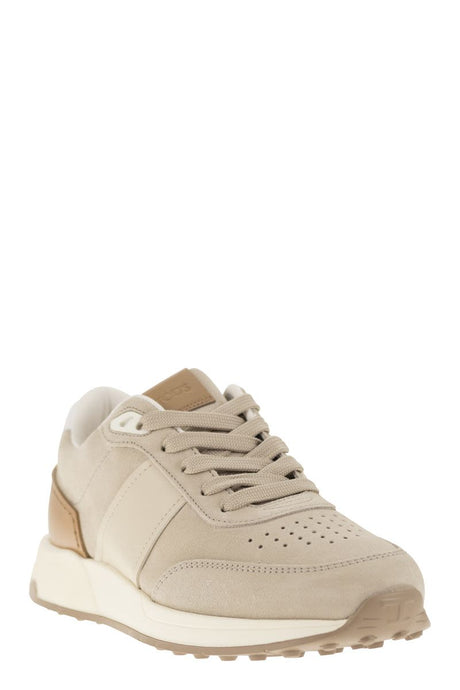 TOD'S Men's Grey Suede and Leather Sneakers - Italian-Made Urban Sportswear