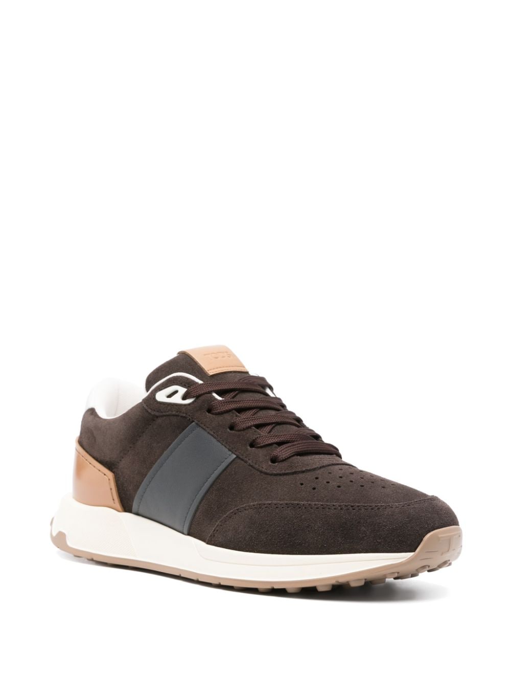 TOD'S Elegant Cedar Brown Lace-Up Sneakers