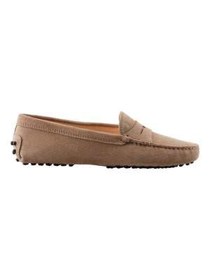 TOD'S Women’s Suede Loafers with Pebble Sole