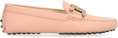 TOD'S Elegant Pink Leather Loafers