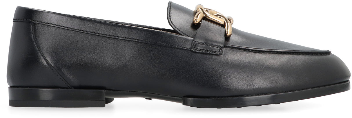 TOD'S Black Leather Loafers for Women - SS24 Collection