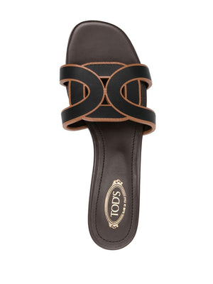 TOD'S Stylish Brown Leather Sandals for Women