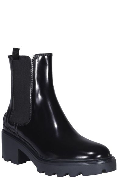 TOD'S Sleek Chelsea Leather Heel Boots