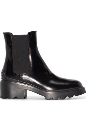 TOD'S LEATHER HEEL BOOTS