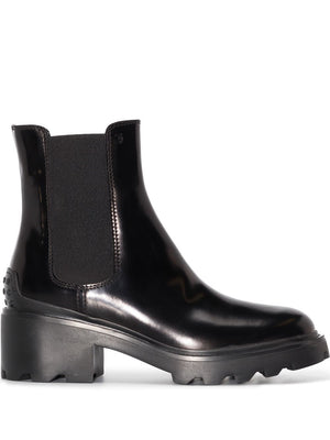 TOD'S Sleek Chelsea Leather Heel Boots