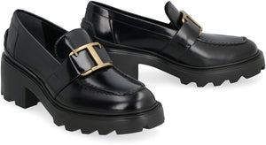 TOD'S Elegant Black Leather 60mm Loafers