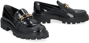 TOD'S Stylish Black Leather Loafers for Women