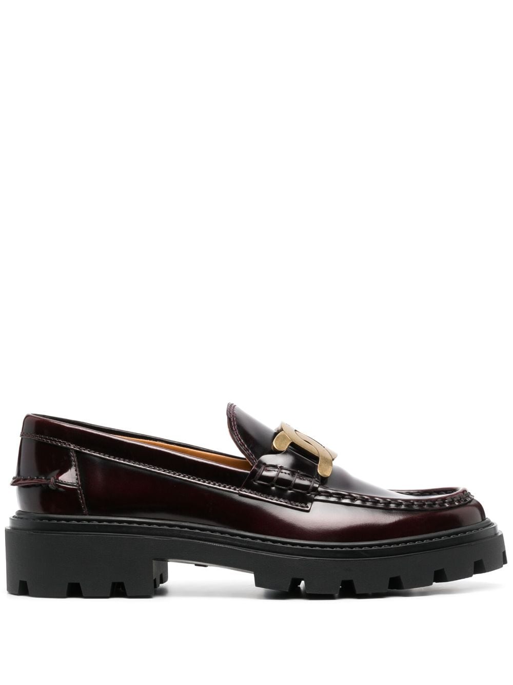 TOD'S Luxurious Leather Logo Loafers for Sophisticated Style