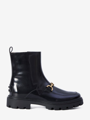 TOD'S Elegant Calfskin Leather Ankle Boots