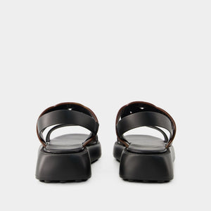 TOD'S Classic Black Chain Sandals for Women - SS24