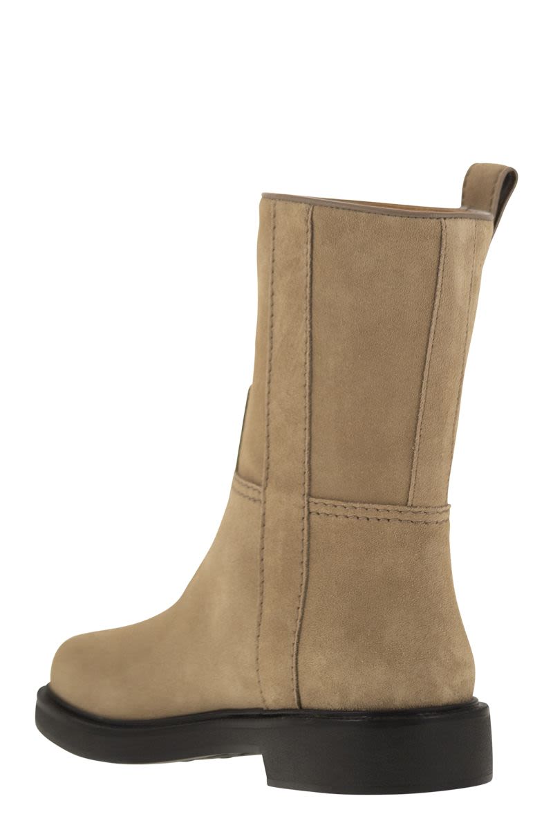 Boots Cổ Ngắn Da Suede Nhẹ Nhàng Thời Thượng