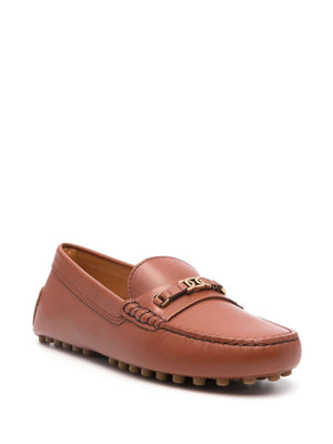 TOD'S Elegant Camel Brown Leather Loafers