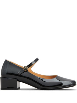 TOD'S Elegant Black Leather Pumps with Gold-Tone Accents