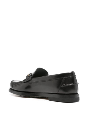 TOD'S Chain-Link Detail Leather Loafers for Women