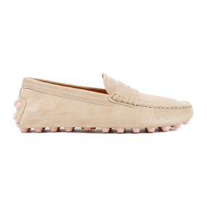 Light Beige Almond Toe Loafers for Women