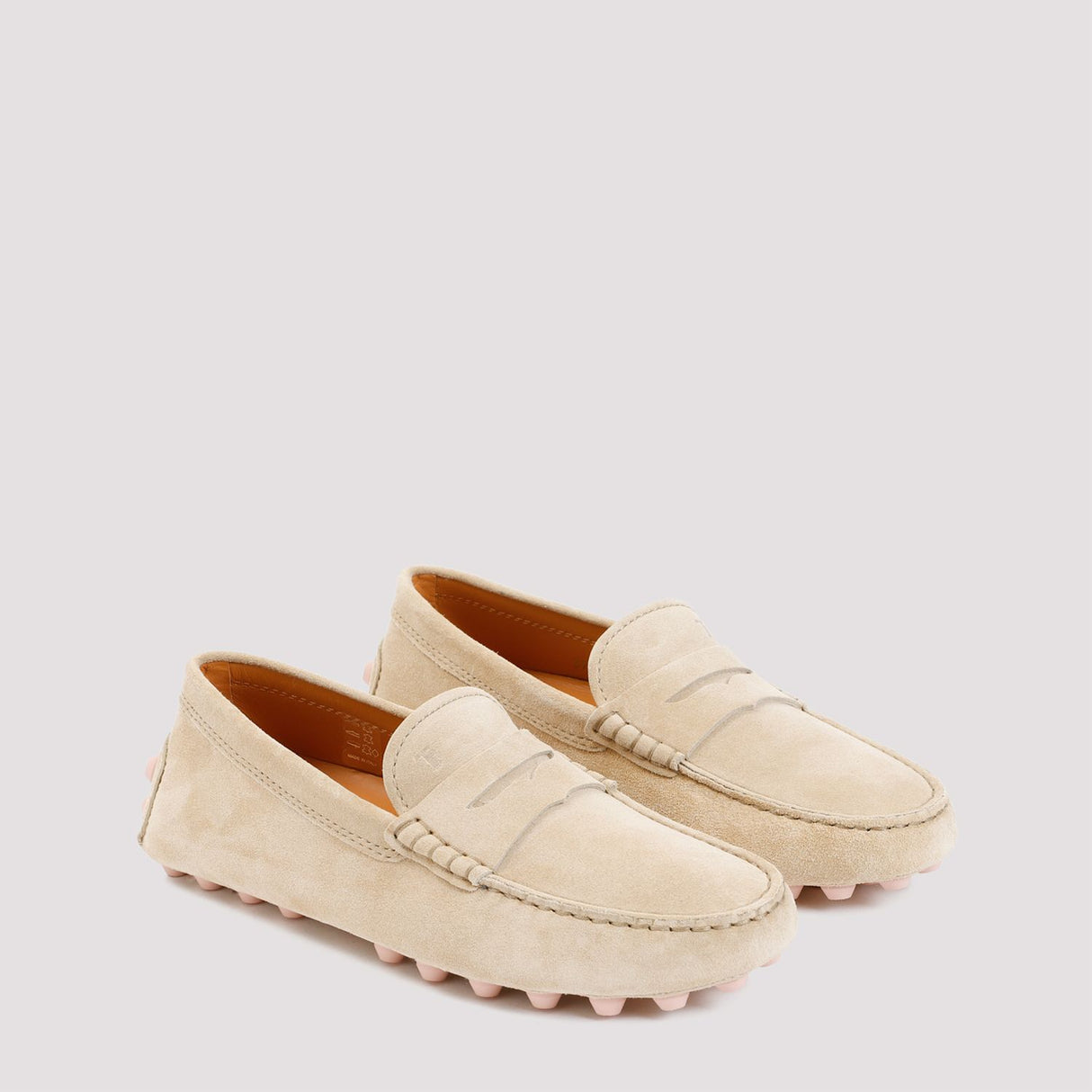 Light Beige Almond Toe Loafers for Women