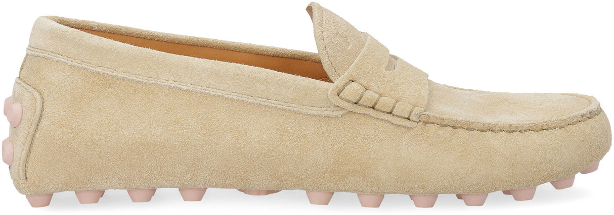 Light Beige Almond Toe Loafers for Women