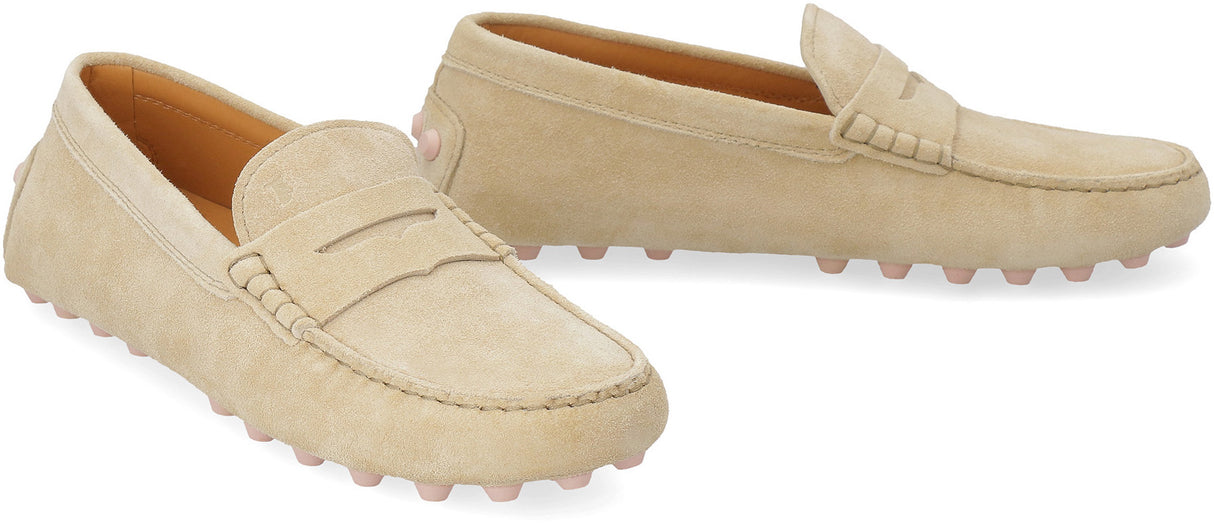 Light Beige Almond Toe Loafers for Women