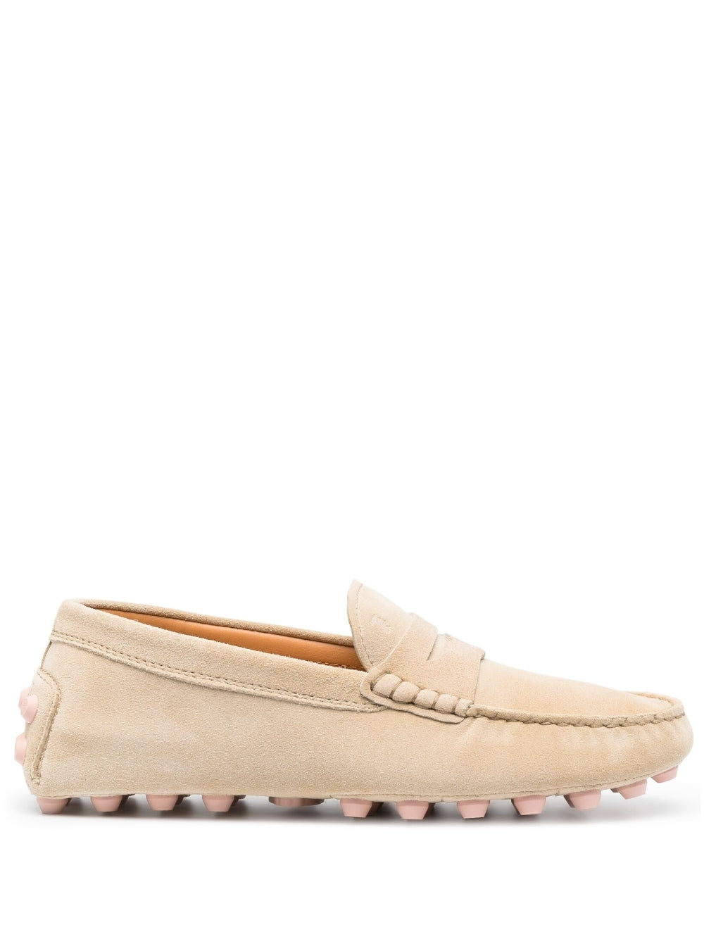 Light Beige Almond Toe Loafers for Women