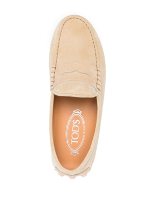 Light Beige Almond Toe Loafers for Women