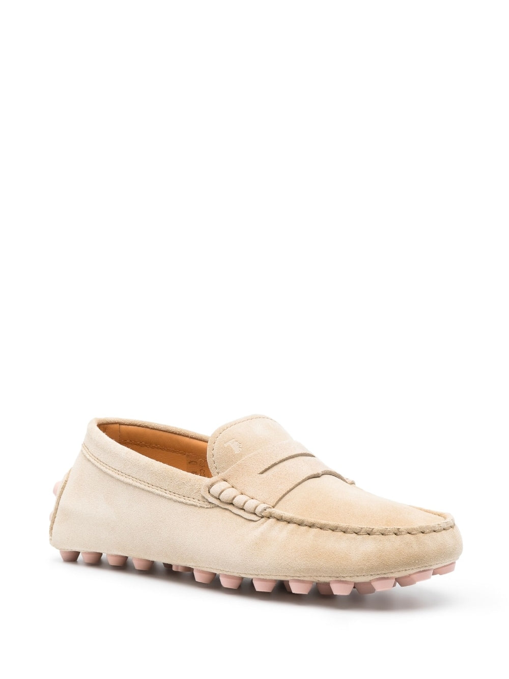 Light Beige Almond Toe Loafers for Women