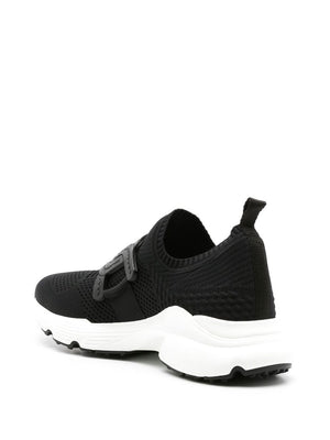 Women's Black Chain-Link Sneakers for SS24