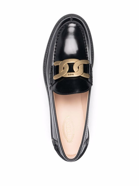 TOD'S 2024 Fall/Winter Women's Black Laced Up Shoes