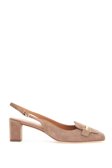 TOD'S Goat Leather Pumps with Gold Bar