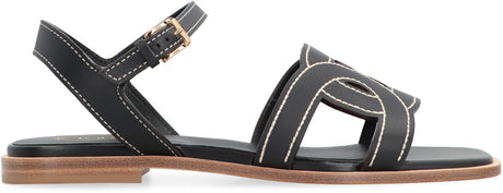 TOD'S Square Toe Adjustable Ankle Strap Sandals