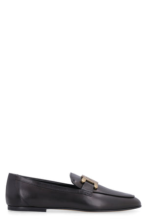 TOD'S Classic Black Leather Loafers for Women