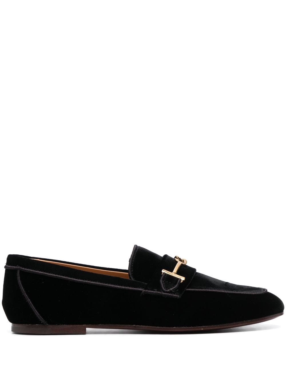 TOD'S Classic Black Velvet Loafers for Women - FW23