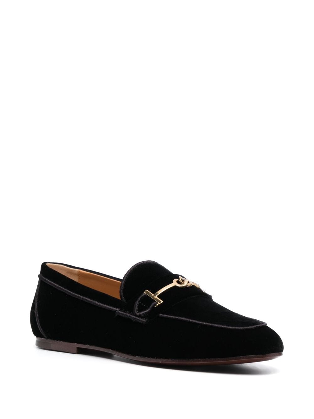 TOD'S Classic Black Velvet Loafers for Women - FW23