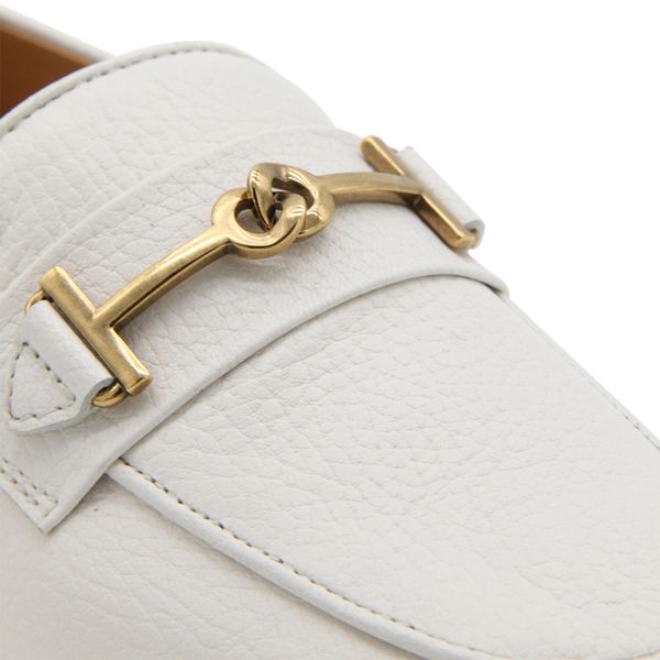 TOD'S Leather Loafers with Metal T Ring Detail