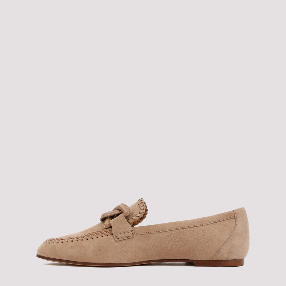 TOD'S Women's Nude & Neutrals Suede Leather Loafers