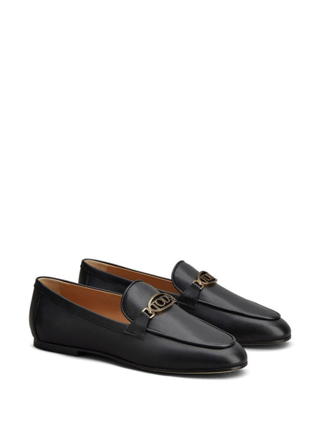 TOD'S Elegant Black Leather Loafers
