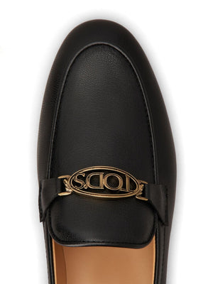 TOD'S Elegant Black Leather Loafers