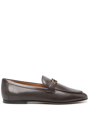 TOD'S Elegant Almond Toe Leather Loafers