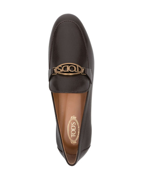 TOD'S Elegant Almond Toe Leather Loafers