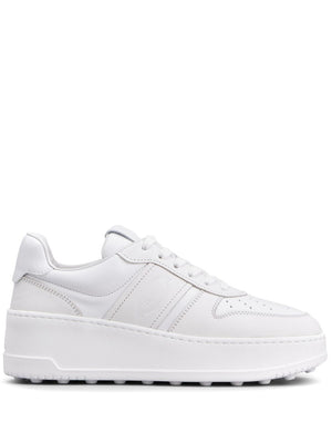 TOD'S Chic White Leather Platform Sneakers