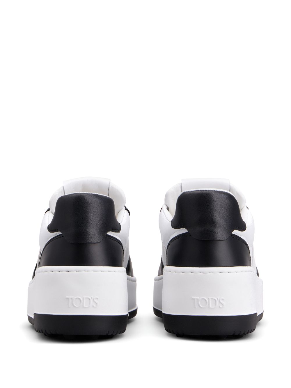 TOD'S Chic Two-Tone Leather Platform Sneakers