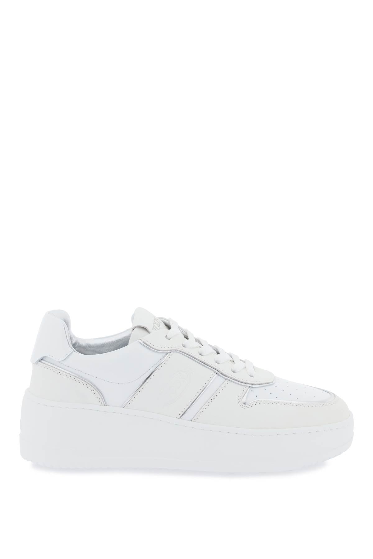 TOD'S Women's Leather Platform Sneakers with Rubber Sole - 6 cm Height