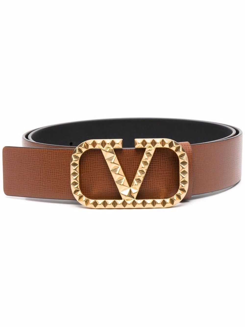 VALENTINO GARAVANI Luxury Brown Leather Belt for Men - SS23 Season